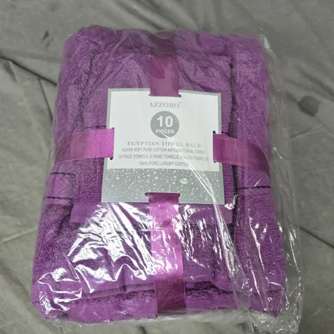 AZZORO 10 PIECE EGYPTIAN TOWEL BALE SET 