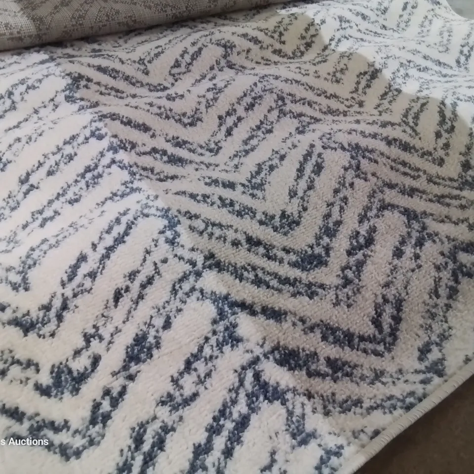 DESIGNER BODRUM RUG BLUE/NATURAL 4'× 6'
