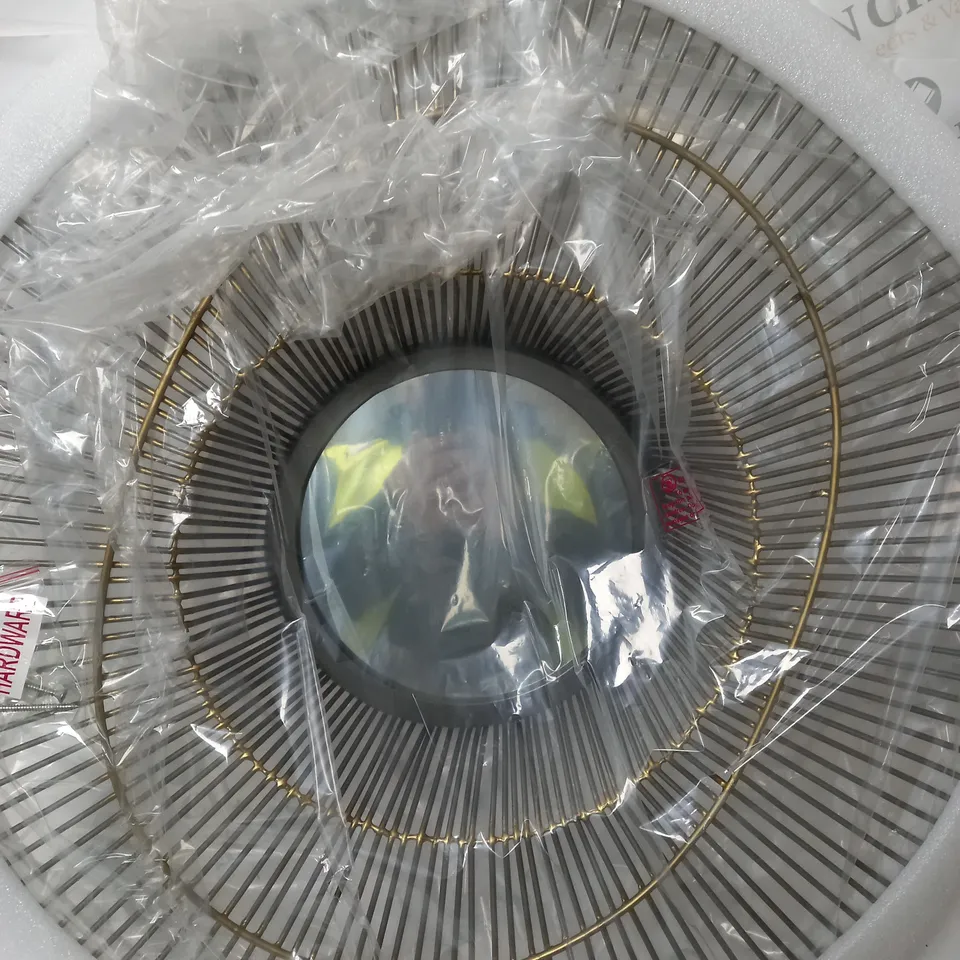 BOXED THAI NATURA WIRED METAL ROUND WALL MIRROR