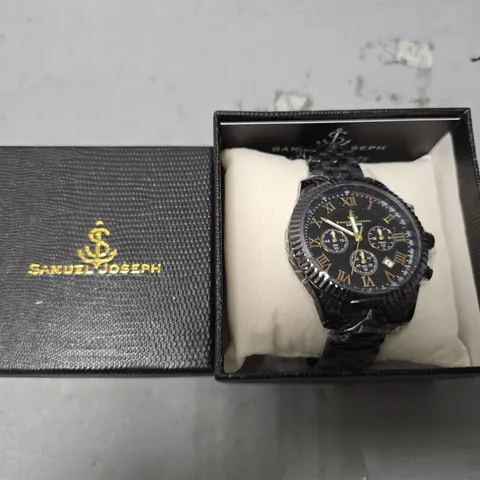 SAMUEL JOSEPH SPEED EXQUISITE BLACK DIAL WATCH 