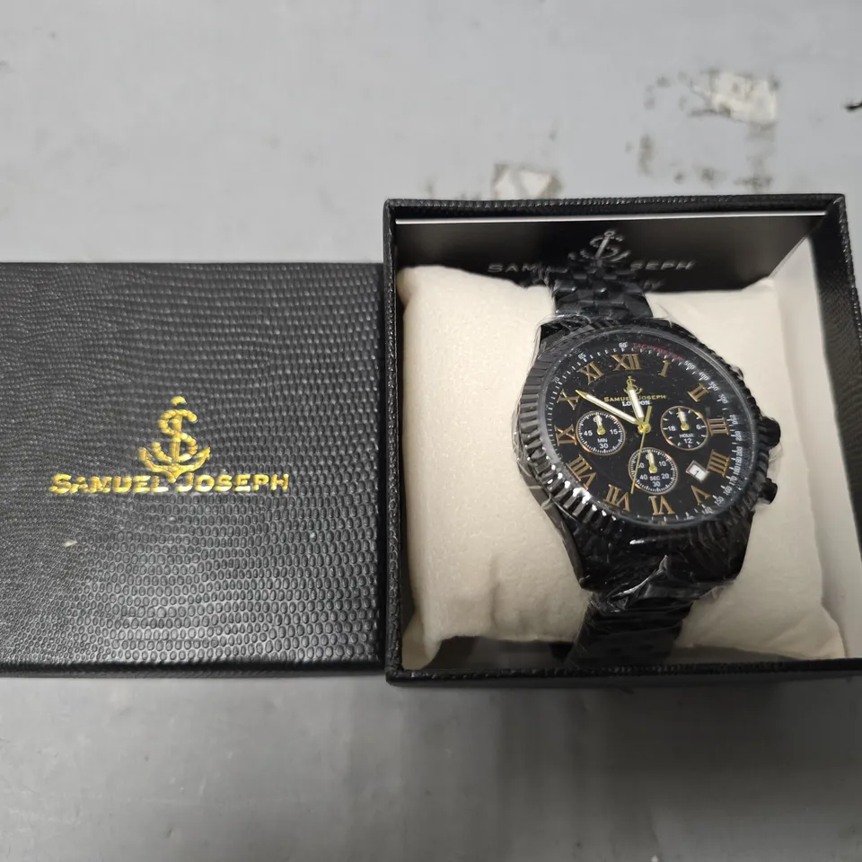 SAMUEL JOSEPH SPEED EXQUISITE BLACK DIAL WATCH 