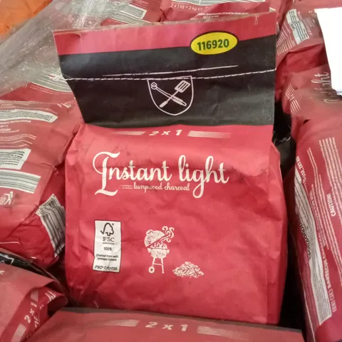 PALLET TO CONTAIN A LARGE QUANTITY OF INSTANT LIGHT LUMPWOOD CHARCOAL