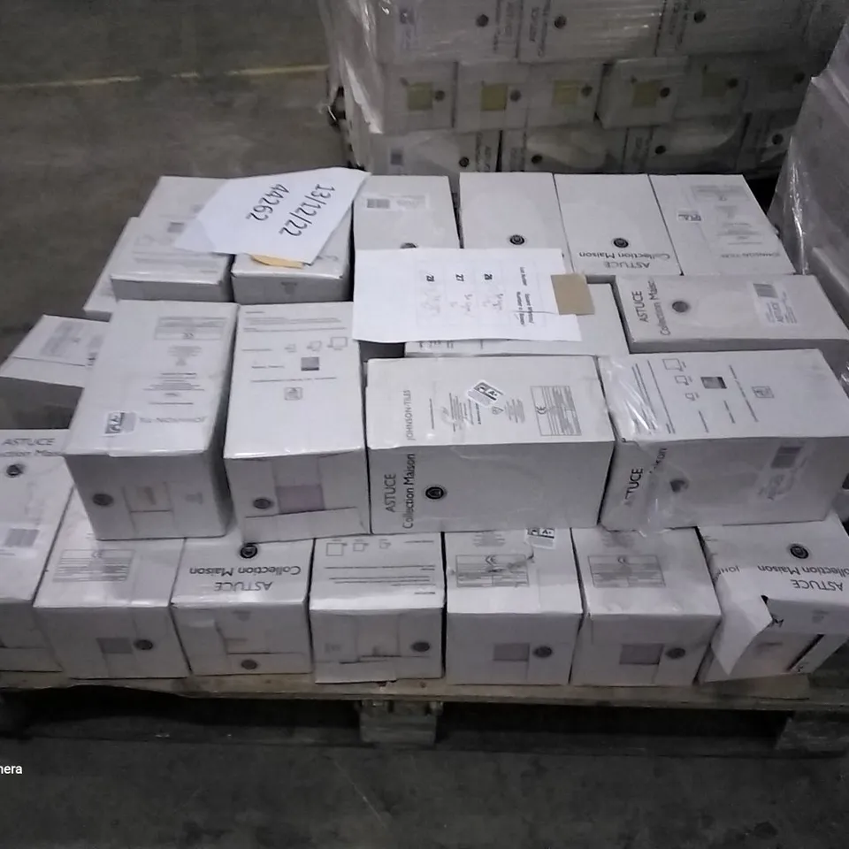 PALLET OF APPROXIMATELY 30 PACKS OF 44 BRAND NEW MAT VIOLET ASTUCE COLLECTION MAISON TILES- EACH PACK COVERS APPROXIMATELY 1M² (TOTAL APPROX. 30 SQ.METRES)