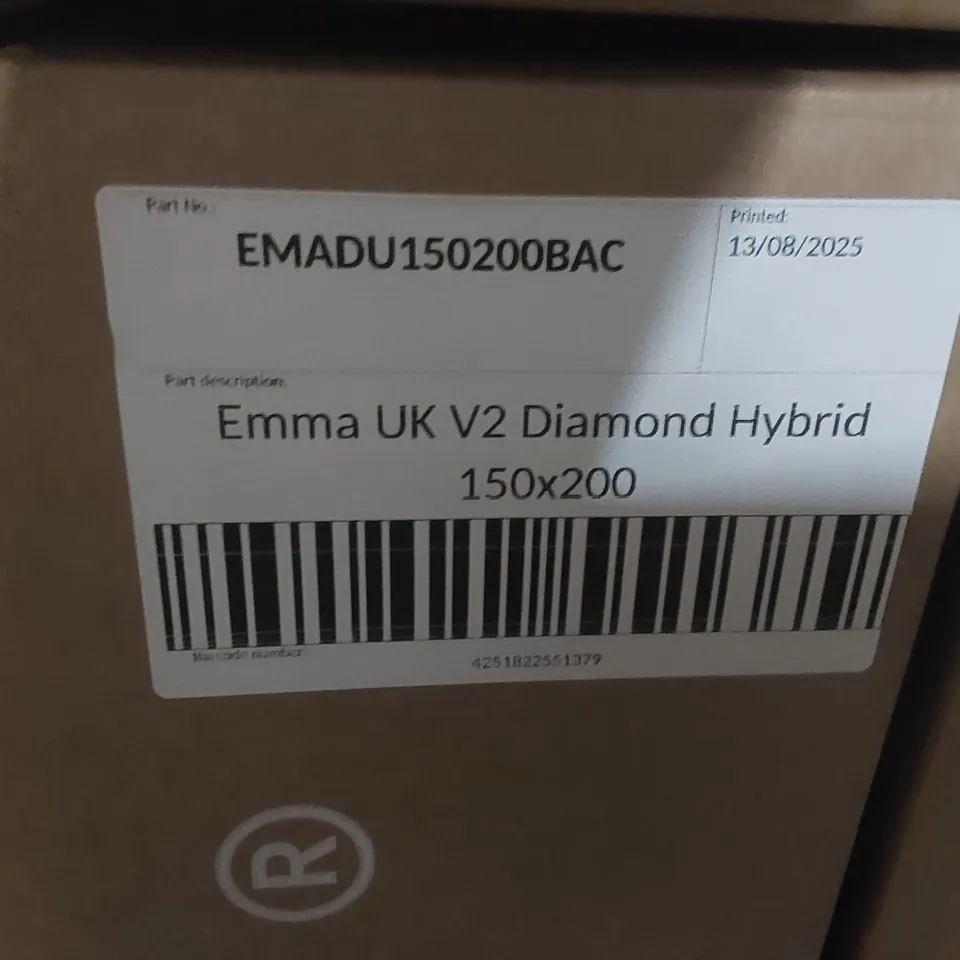 BRAND NEW BOXED EMMA UK V2 DIAMOND HYBRID 150 x 200CM KING SIZE MATTRESS