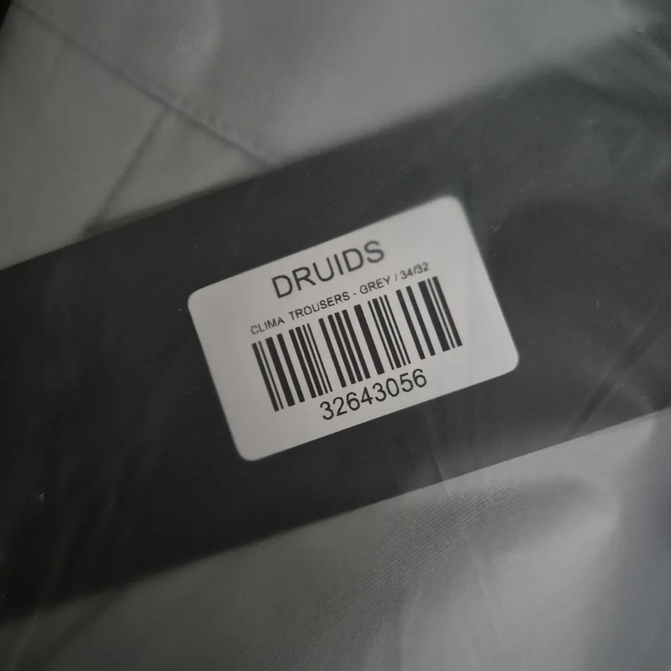 BAGGED DRUIDS CLIMA TROUSERS – GREY, UK 34 (34/32)