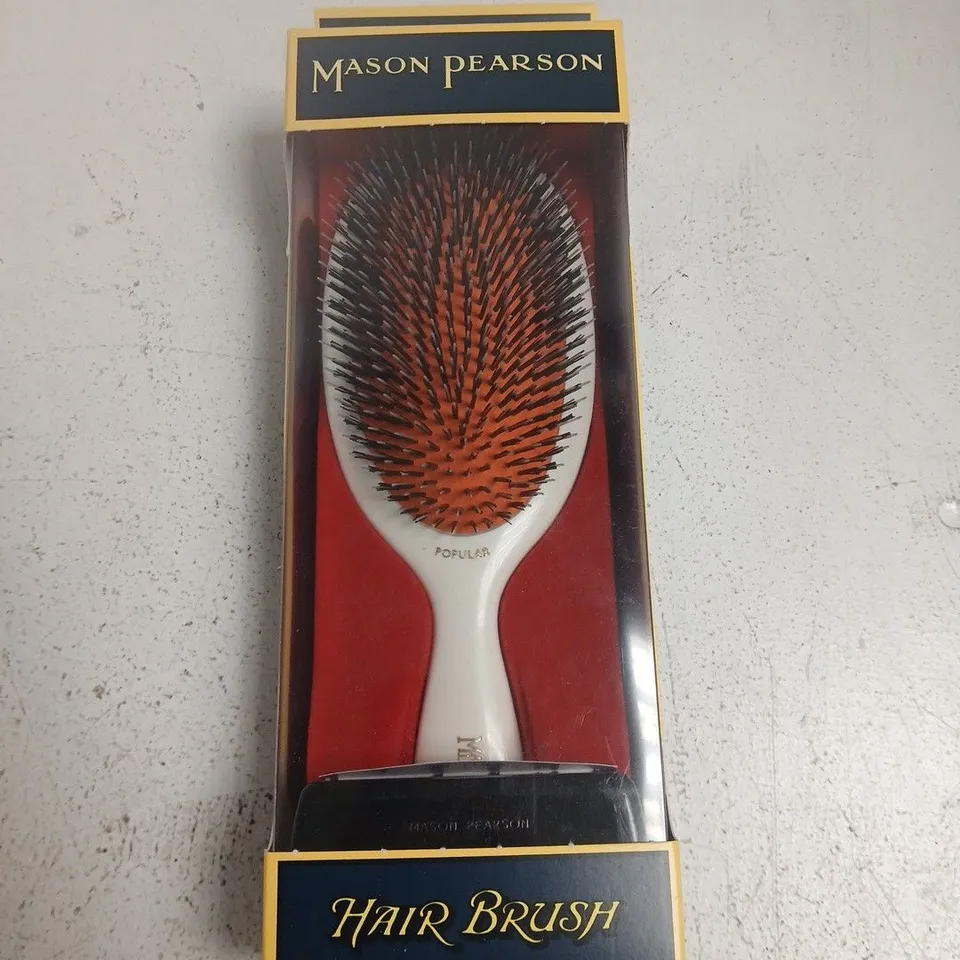 MASON PEARSON HAIR BRUSH - GENUINE ORIGINAL PNEUMATIC RUBBER CUSHION, BOXED