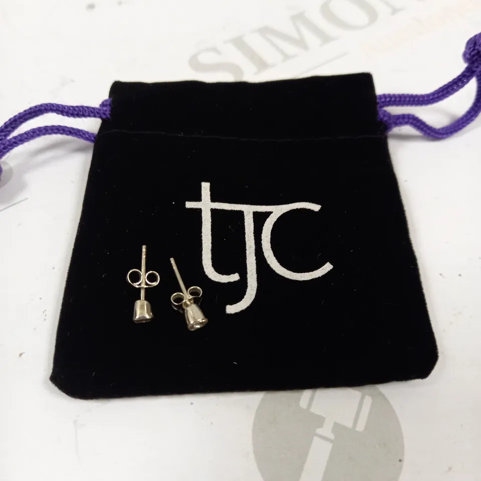 TJC WHITE POLKI DIAMOND SILVER EARRINGS 