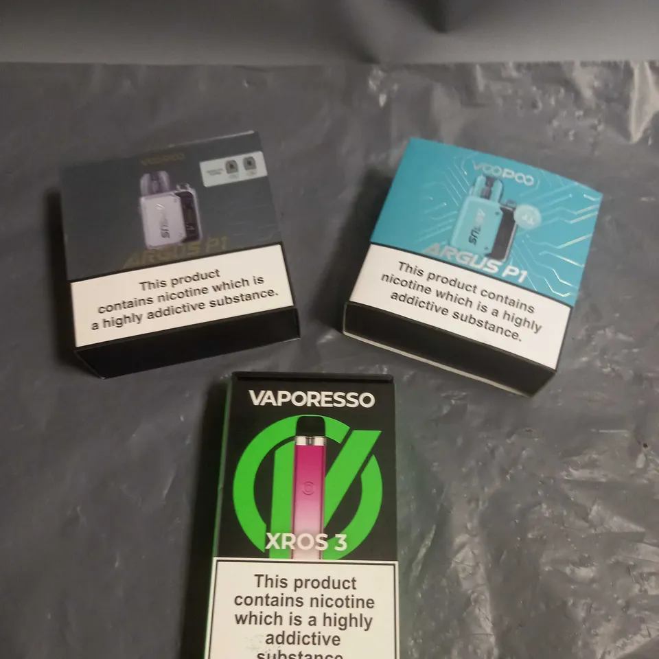 APPROXIMATELY 20 BOXED E-CIGARETTES TO INCLUDE VAPORESSO AND VOOPOO