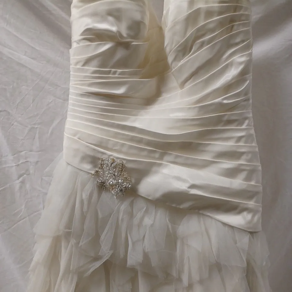 ROSETTA NICOLINE WEDDING DRESS, IVORY - SIZE UNKNOWN