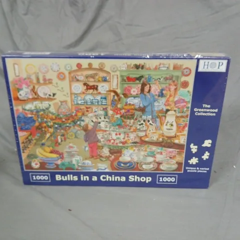 SEALED BULLS IN A CHINA SHOP 1000-PIECE JIGSAW PUZZLE