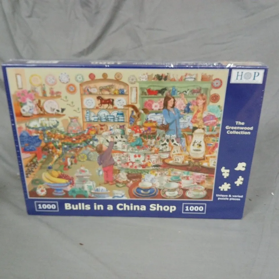 SEALED BULLS IN A CHINA SHOP 1000-PIECE JIGSAW PUZZLE