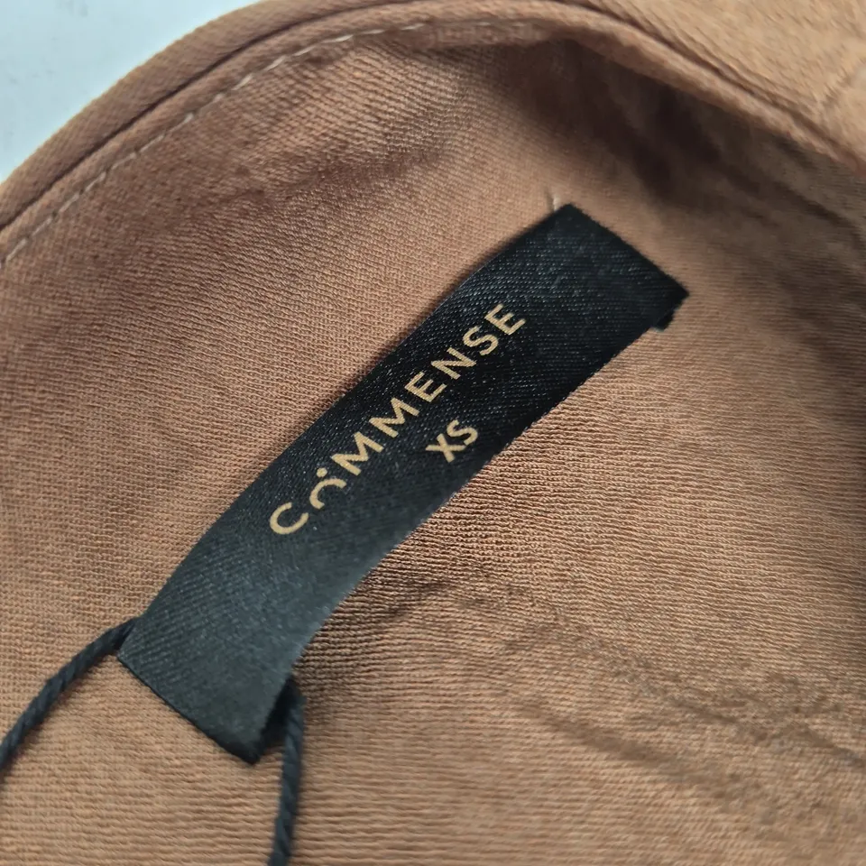 CIMMENSE BROWN SLEEVELESS GARMENT XS WITH CENTRE-BACK ZIP