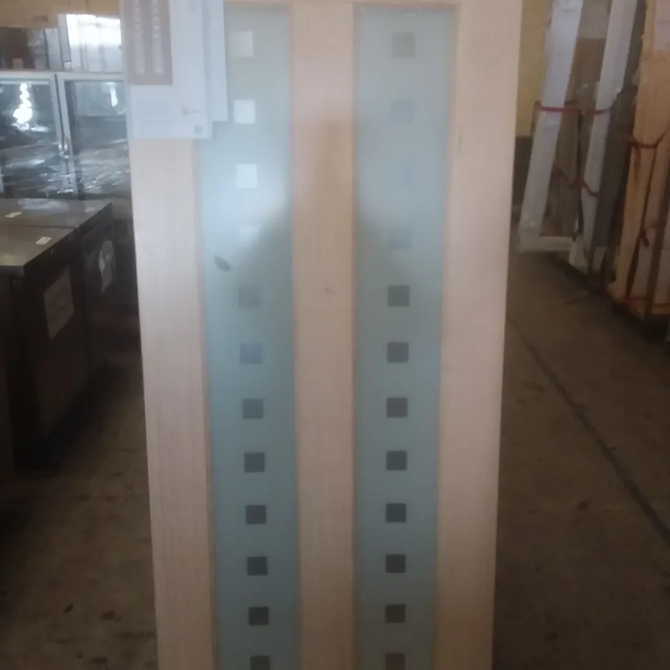 VERTICAL 2 PANEL CLEAR PINE GLAZED INTERNAL DOOR 1981×838×35MM