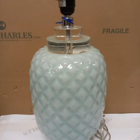 DAR LIGHTING GROUP LIGHT BLUE CERAMIC PINEAPPLE TABLE LAMP BASE ONLY