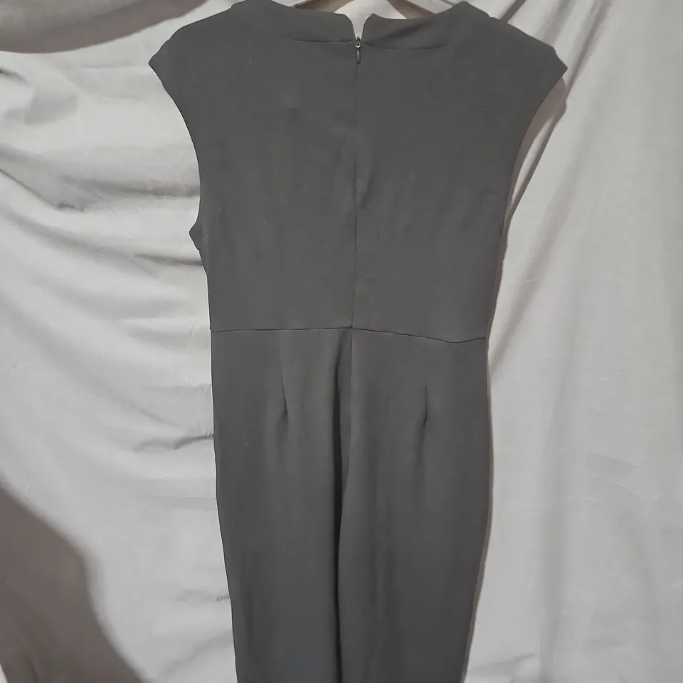 CIDER BLACK SLEEVELESS BELTED DRESS, UK SIZE L