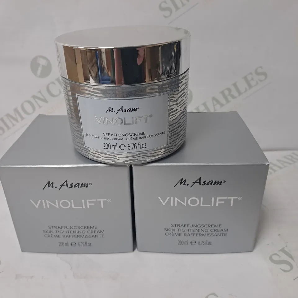 LOT OF 2 M.ASAM VINOLIFT 200ML SKIN TIGHTENING CREAMS
