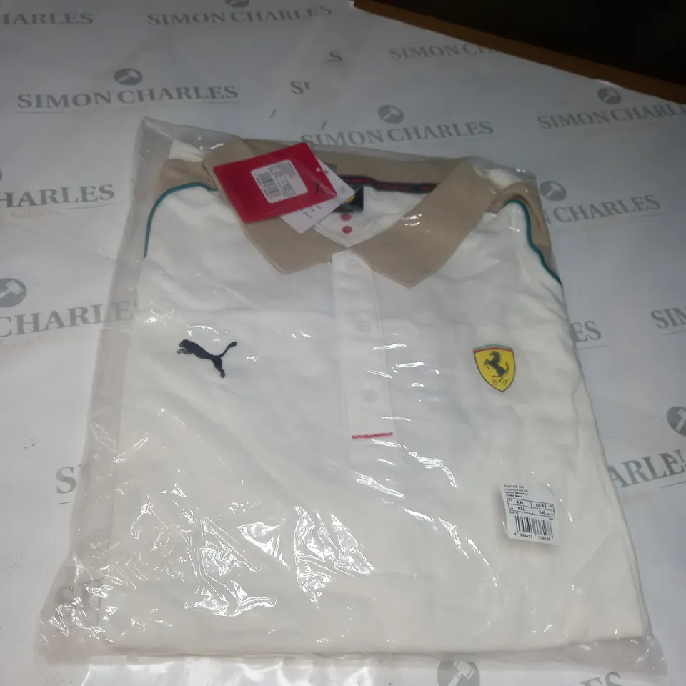 PUMA FERRARI WHITE T-SHIRT SIZE XXL 