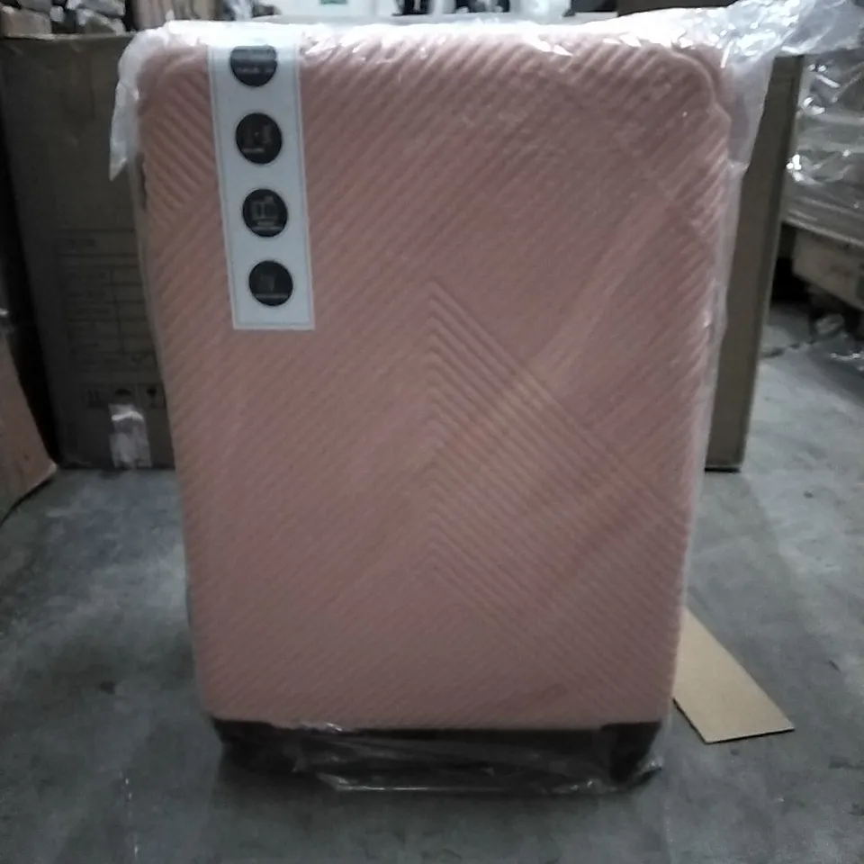 BOXED NEO PINK HARD SHELL LUGGAGE SUITCASE (1 BOX)