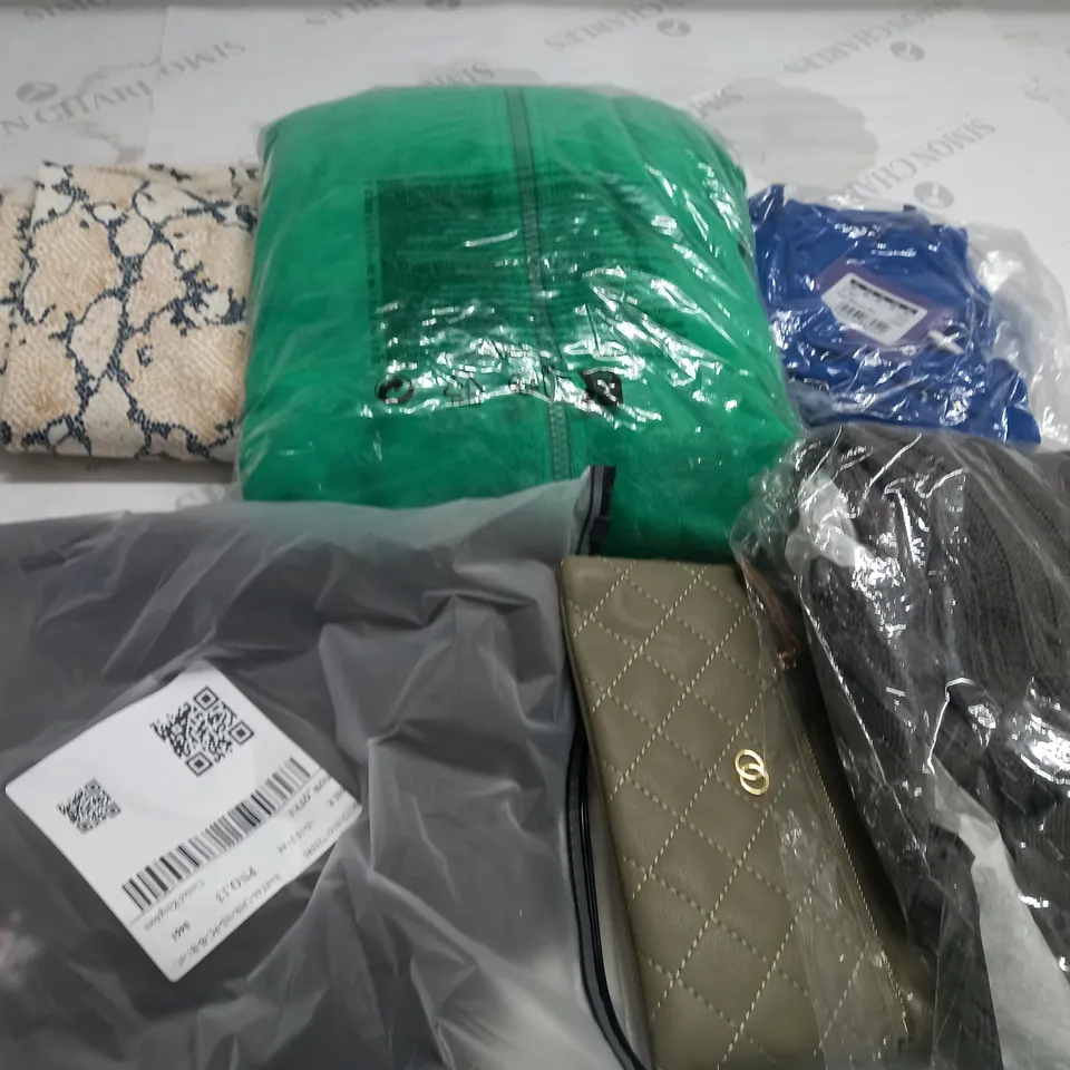 BOX OF ASSORTED CLOTHING ITEMS TOO INCLUDE JUMPERS, SHIRTS AND TROUSERS IN VARIOUS SIZES AND COLOURS   