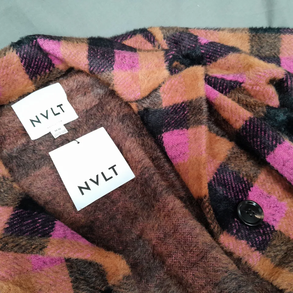 NVLT PINK CHECK BUTTON FRONT COAT - M/M