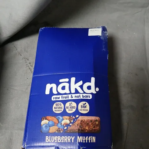 NAKD. BLUEBERRY MUFFIN RAW FRUIT & NUT BARS β APPROXIMATELY 18 X 35G