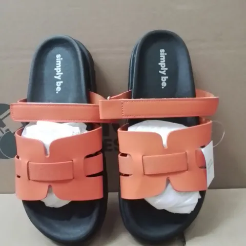 BOXED BRAND NEW APPROXIMATELY 6 SIMPLY BE PARRY WIDE FOOT SHOES ORANGE SIZE 7