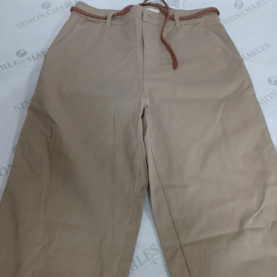 ZARA BEIGE TROUSERS WITH BELT - EUR 36
