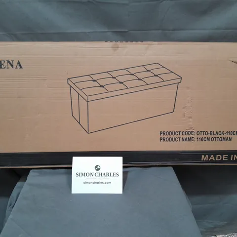 REQUENA 110CM OTTOMAN IN BLACK