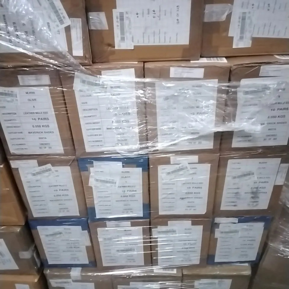 PALLET TO CONTAIN APPROXIMATELY 120 BRAND NEW DESIGNER SHOES TO INCLUDE; SANDALS, FLIP FLOPS VARIOUS COLOURS AND STYLES ETC