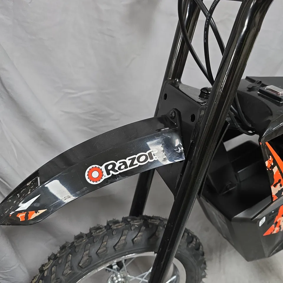 RAZOR MX125 ELECTRIC DIRT BIKE – KIDS' TOY, BLACK & ORANGE