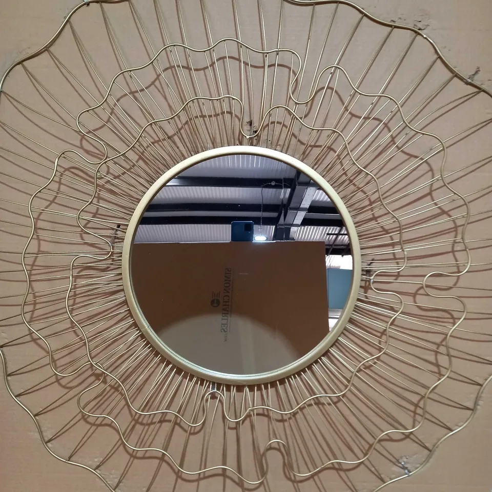 K BY KELLY HOPPEN RIPPLE WAVED MIRROR - COLLECTION ONLY