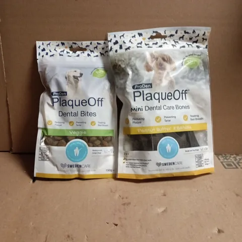 2 X PRODEN PLAGUEOFF DENTAL BITES BY SWEDENCARE (150G + 340G) DOGS
