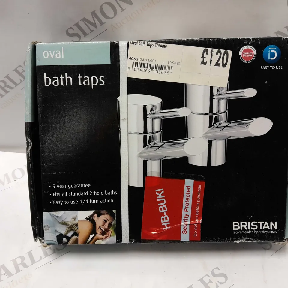 BOXED BRISTAN OVAL BATH TAPS