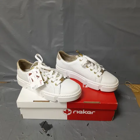 RIEKER CHUNKY SOLE TRAINER- WHITE SIZE 5