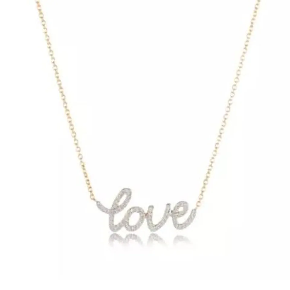 0.15CT DIAMOND LOVE 45CM NECKLACE STERLING SILVER