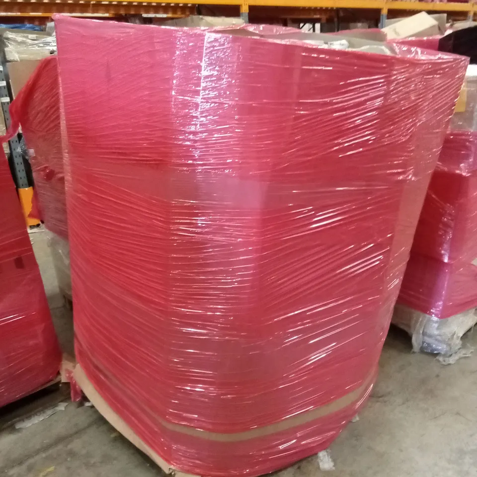 PALLET OF ASSORTED HOUSEHOLD GOODS & PRODUCTS TO INCLUDE; KIDS BICYCLE, BOXED FURNITURE ETC 