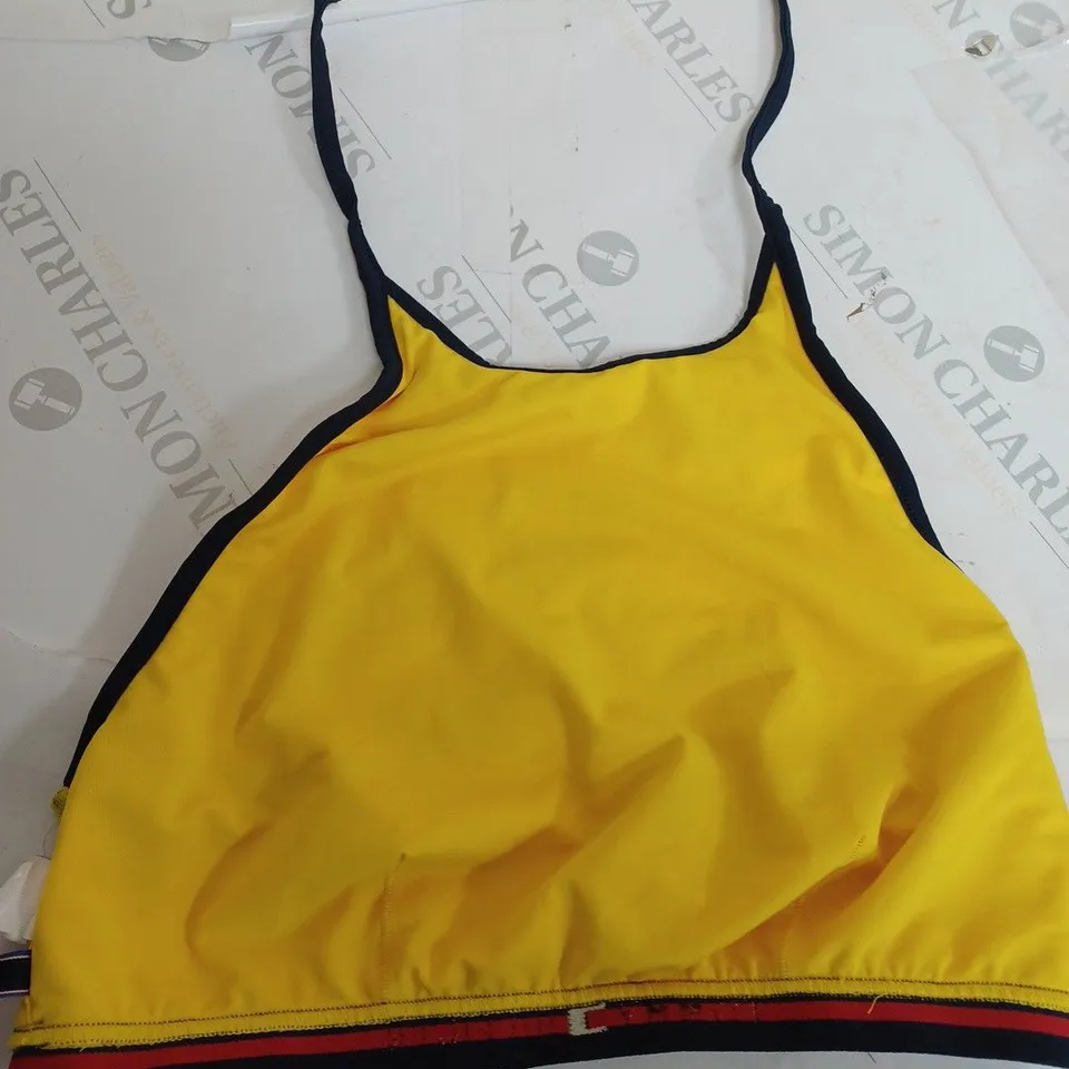 TOMMY HILFIGER BRA TOP IN YELLOW - SIZE LARGE 