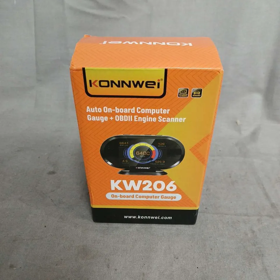KONNWEI KW206 ON-BOARD COMPUTER GAUGE – OBDII ENGINE SCANNER (BOXED)