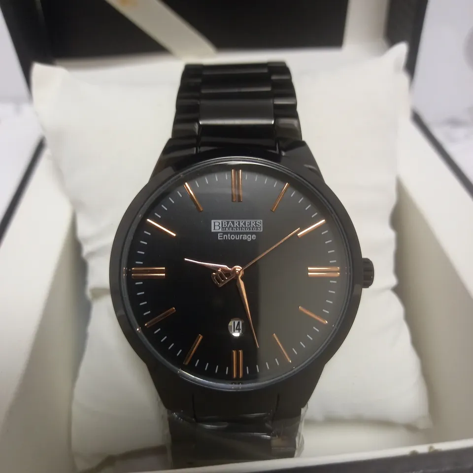 BOXED BARKERS OF KENSINGTON ENTOURAGE ROSE MENS WATCH