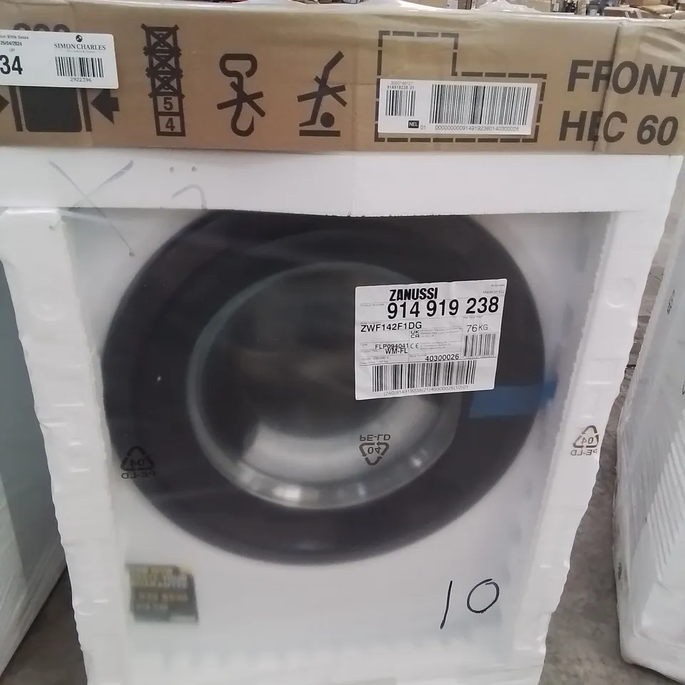 ZANUSSI ZWF142F1DG 10KG WASHING MACHINE WITH 1400 RPM - WHITE - A RATED RRP £475