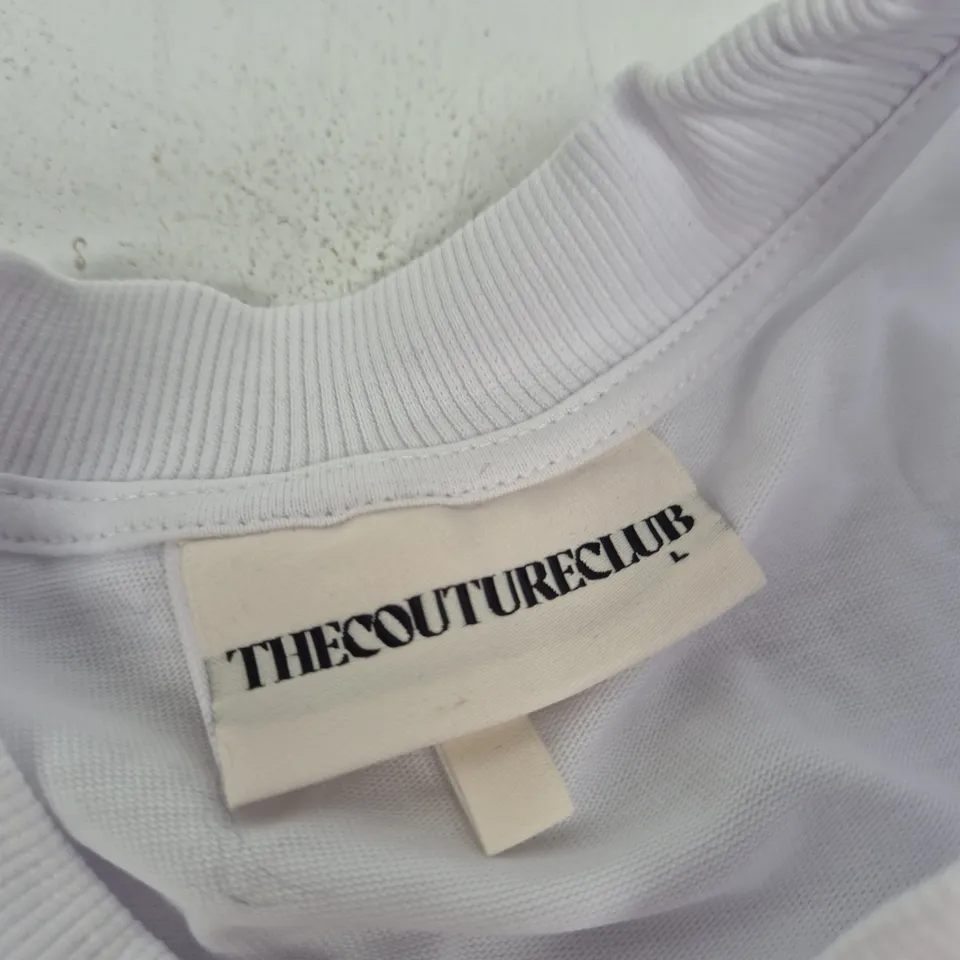 THE COUTURE CLUB WHITE T-SHIRT - SIZE L