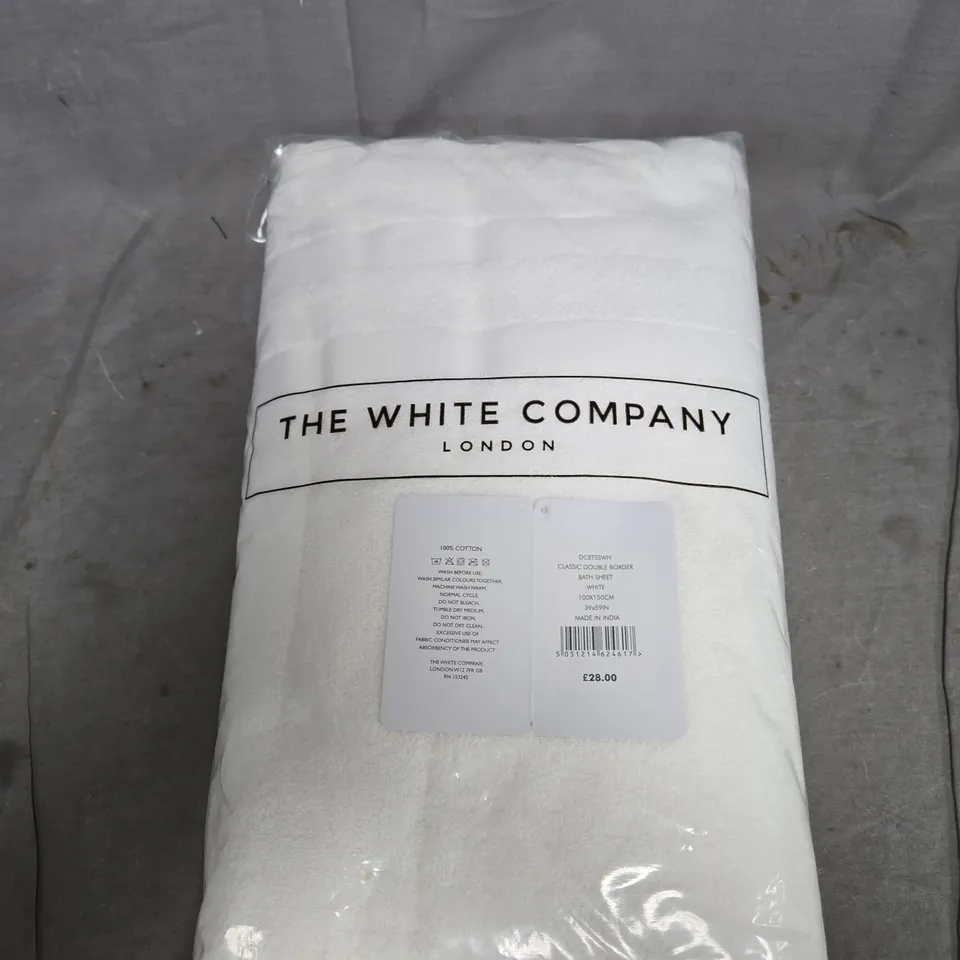THE WHITE COMPANY BATH SHEET – WHITE, 100% COTTON