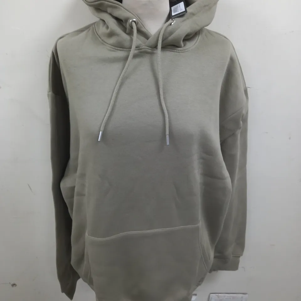 BOOHOO MAN OVERSIZED HOODIE IN STONE - L