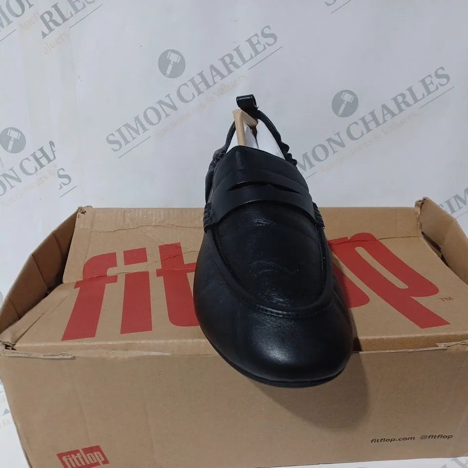 FITFLOP ALLEGRO LEATHER PENNY LOAFERS -UK 9