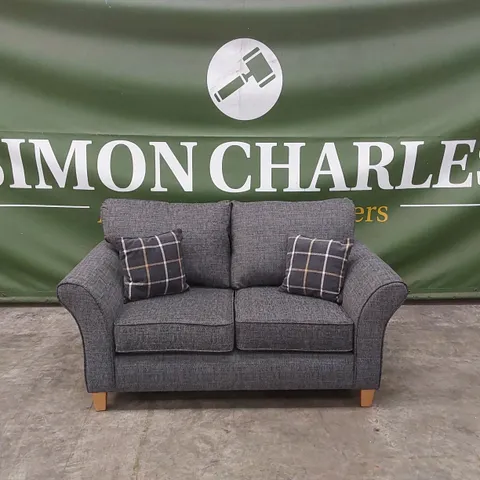 ALSOP 2 SEATER FABRIC SOFA - CHARCOAL 