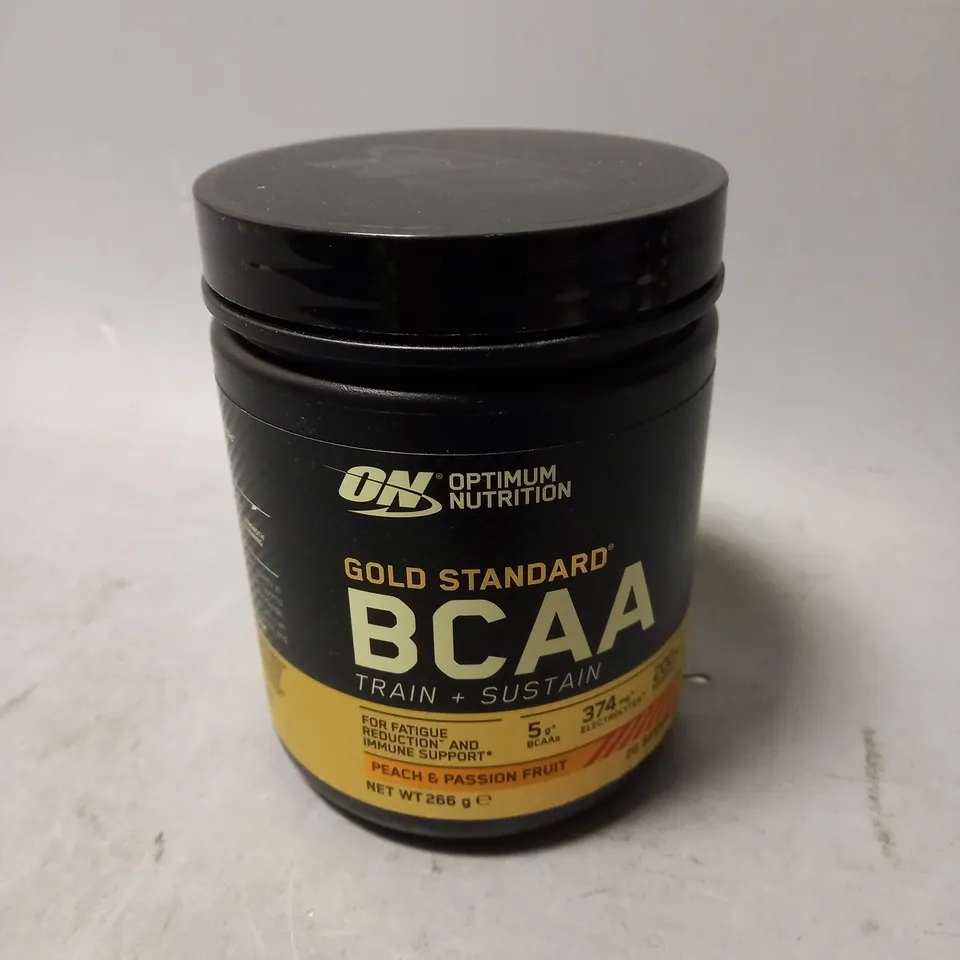 SEALED OPTIMUM NUTRITION GOLD STANDARD BCAA - PEACH & PASSION FRUIT - 266G