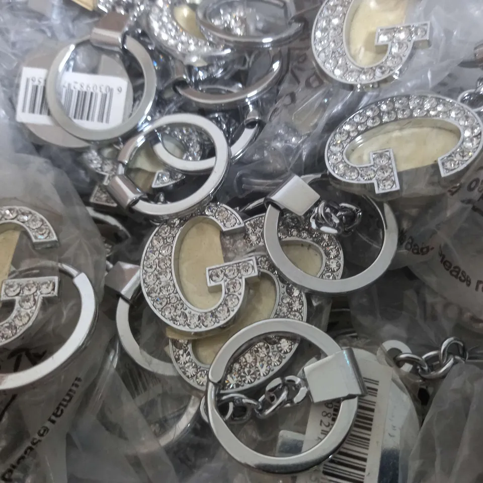 LARGE QUANTITY OF BLING RING LETTER KEYRINGS