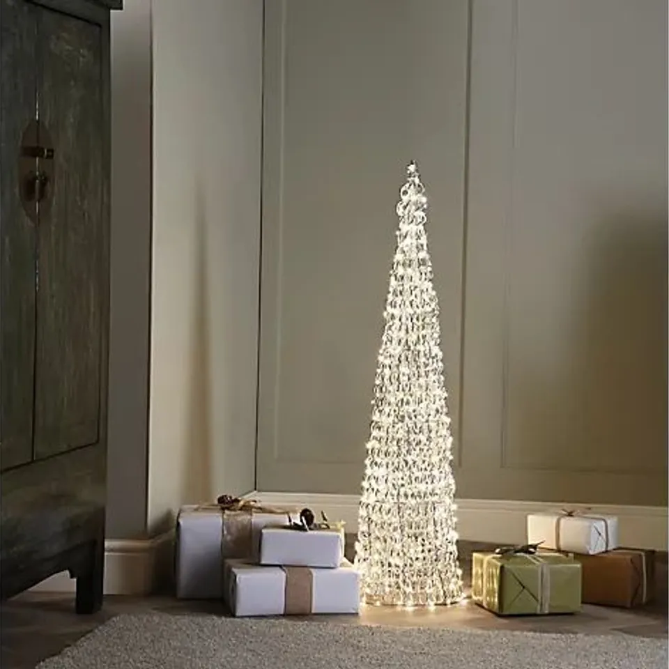 FESTIVE INDOOR/OUTDOOR 80CM PRE LIT MICROLIGHT CONE LIGHT