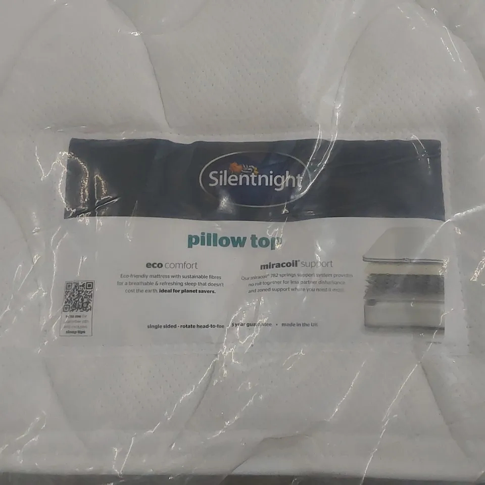 QUALITY BAGGED SILENTNIGHT MIRACOIL PILLOWTOP 5' KINGSIZE MATTRESS  RRP £499