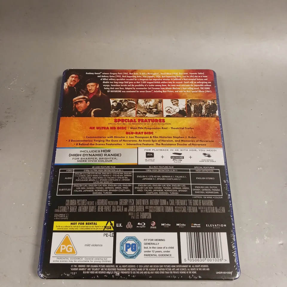 SEALED THE GUNS OF NAVARONE LIMITED EDITION BLU-RAY 